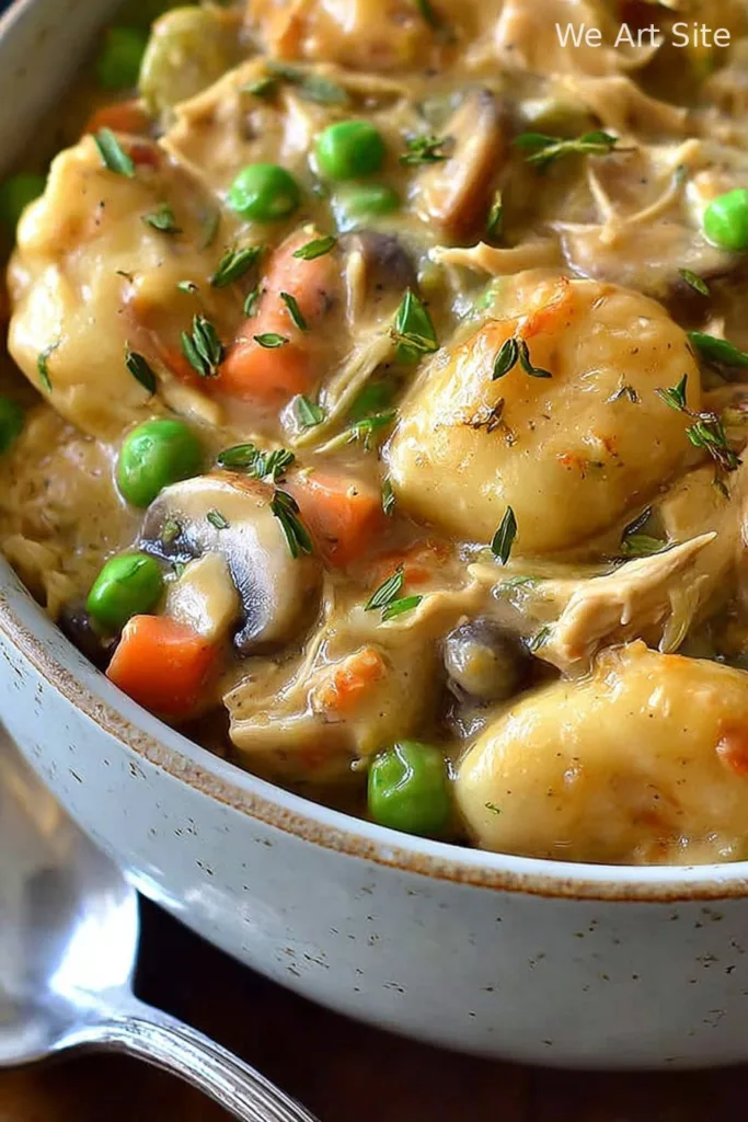 One Pot Gnocchi Chicken Pot Pie
