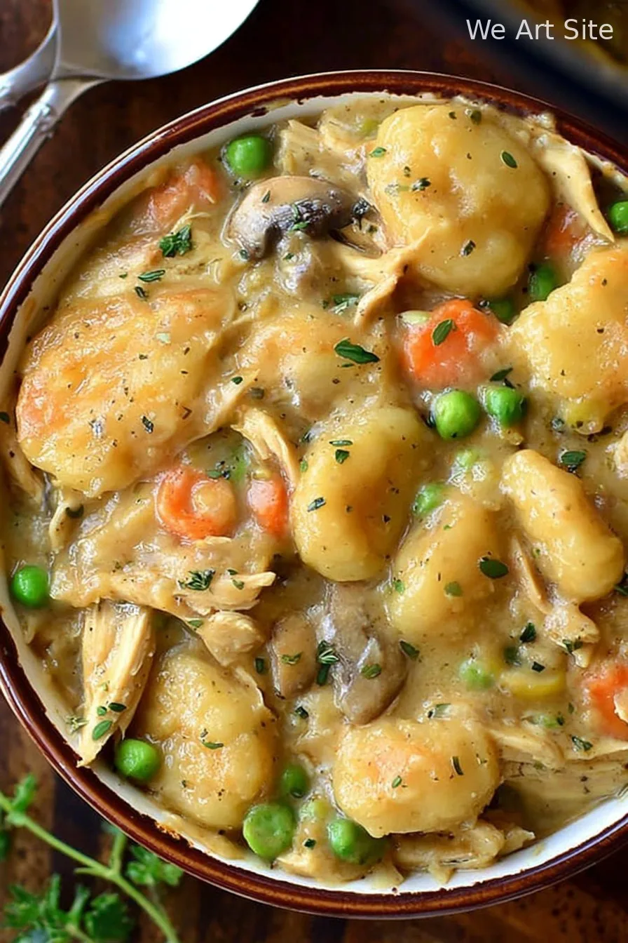 One Pot Gnocchi Chicken Pot Pie