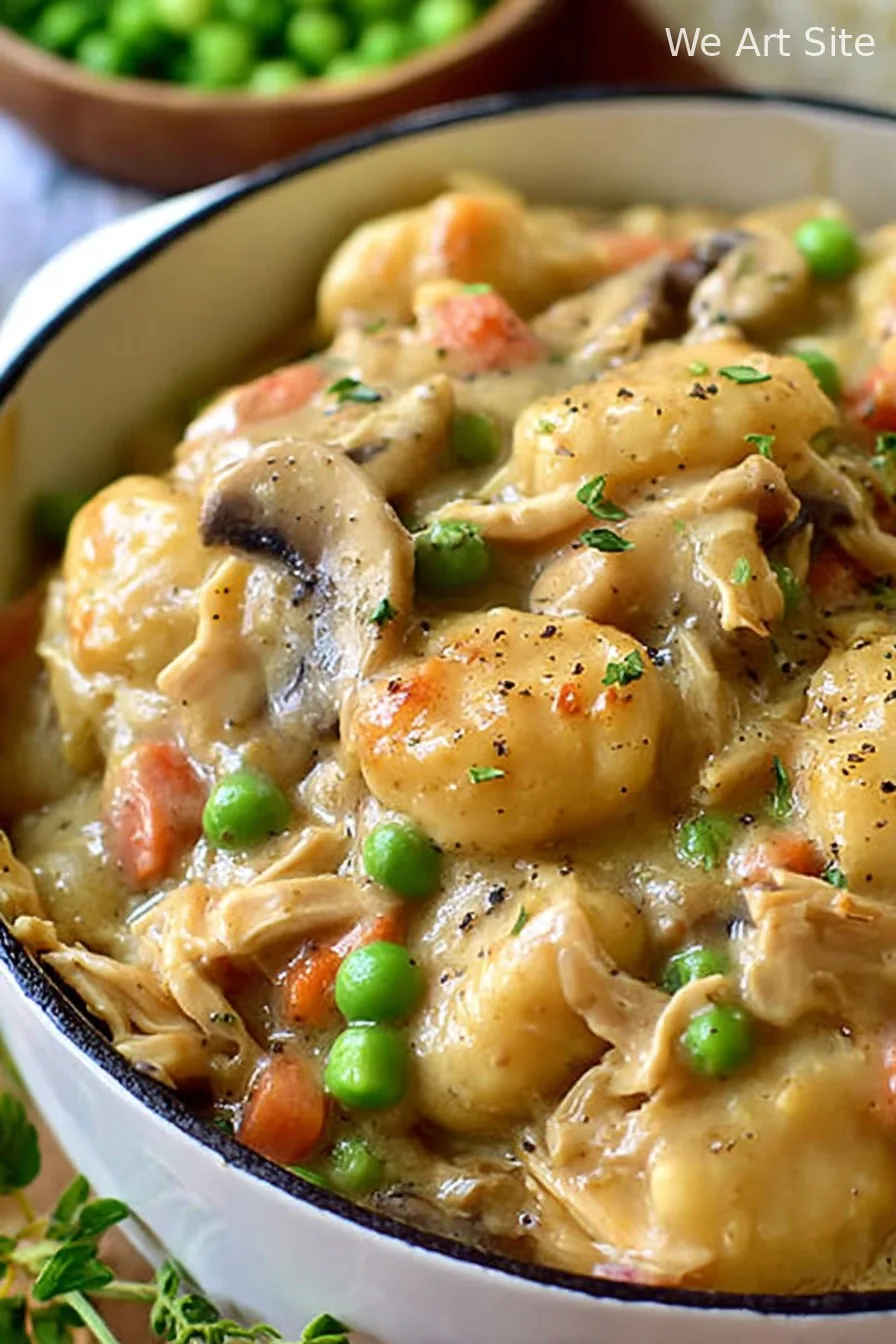 One Pot Gnocchi Chicken Pot Pie