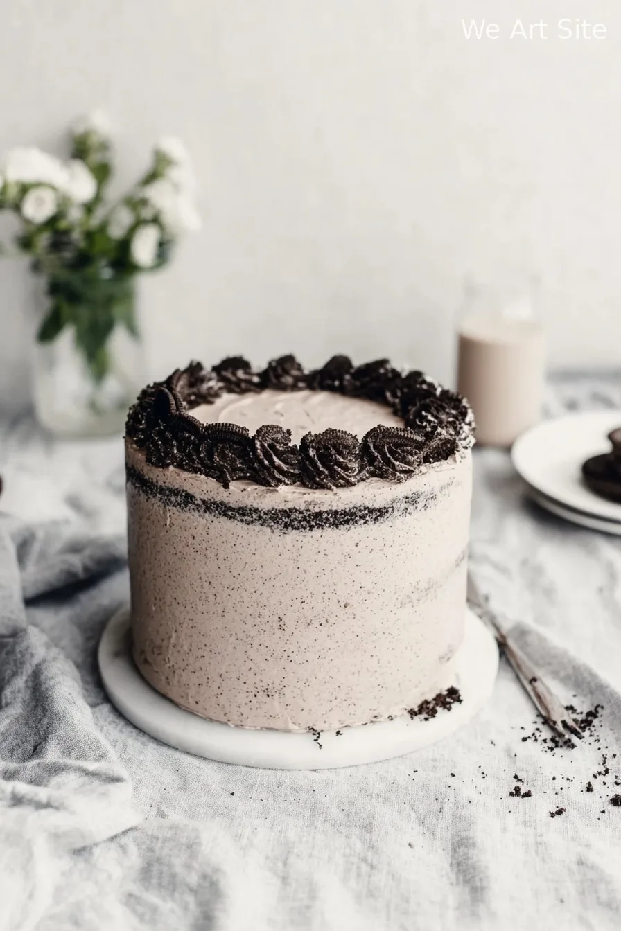 Oreo Cake with Coffee Oreo Buttercream