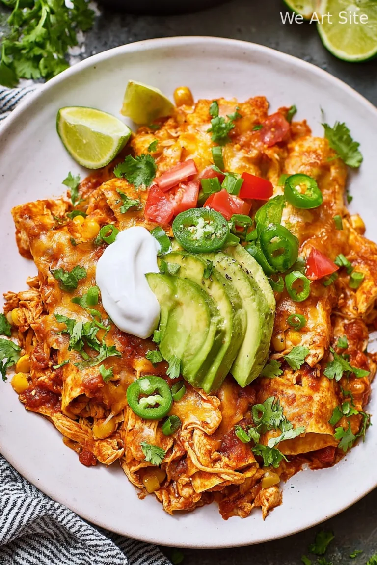 Skillet Chicken Enchiladas