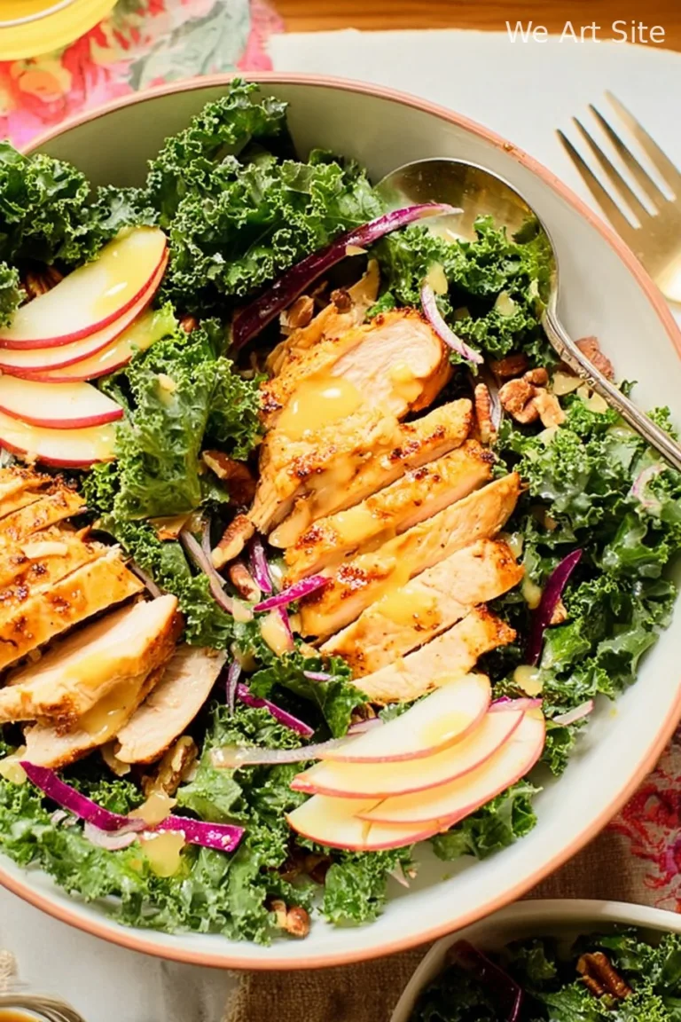 Winter Kale Salad with Maple Dijon Dressing