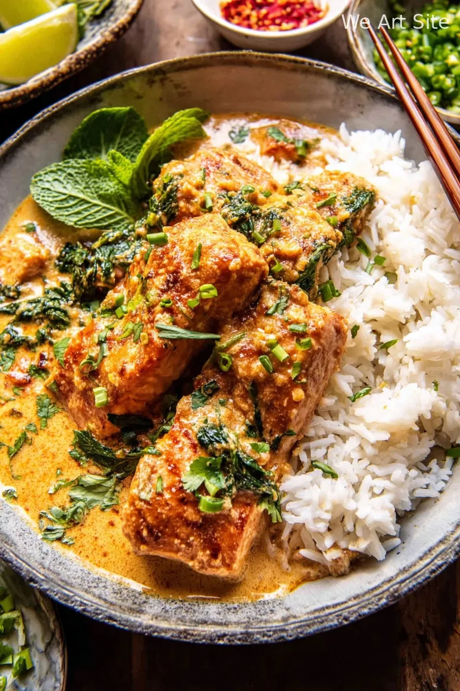 Baked Coconut Curry Salmon