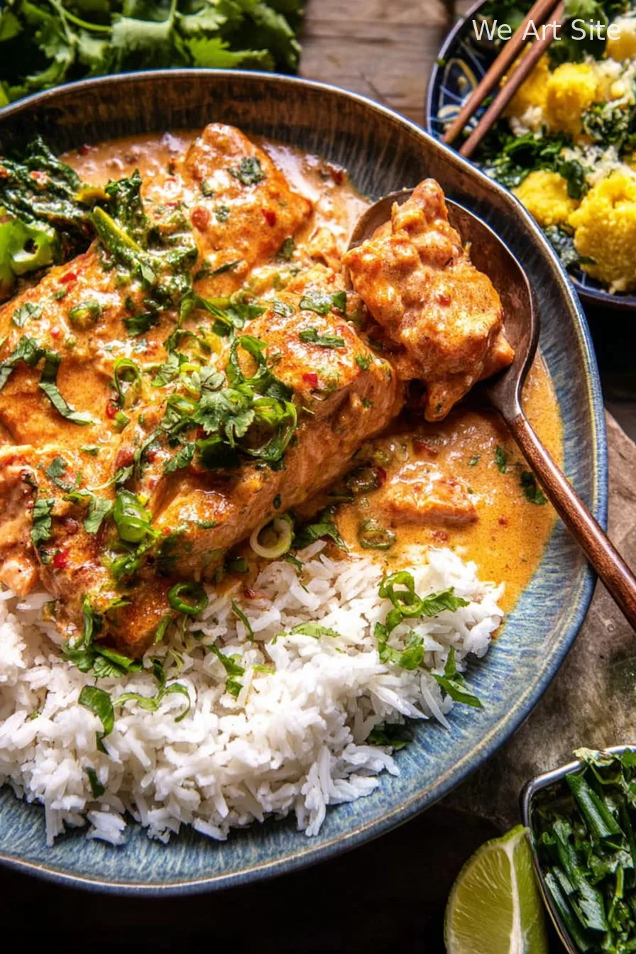 Baked Coconut Curry Salmon