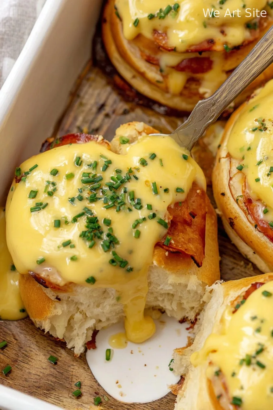 Breakfast Rolls with Hollandaise Sauce