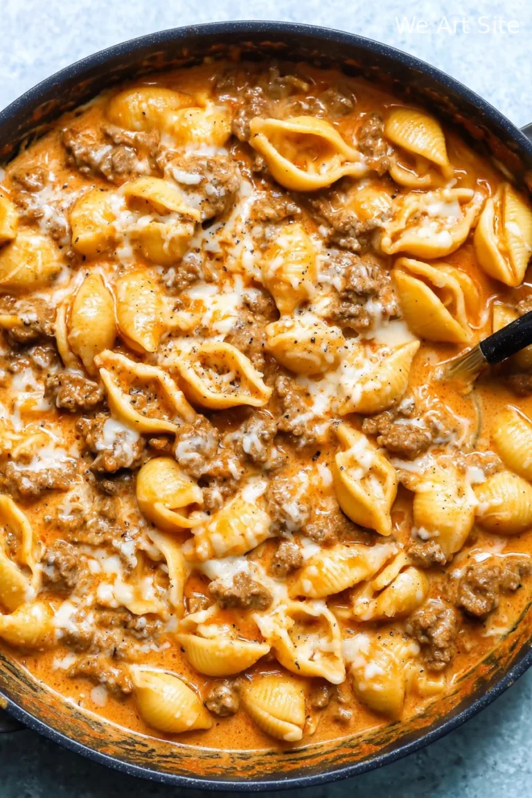 Creamy Beef and Shells