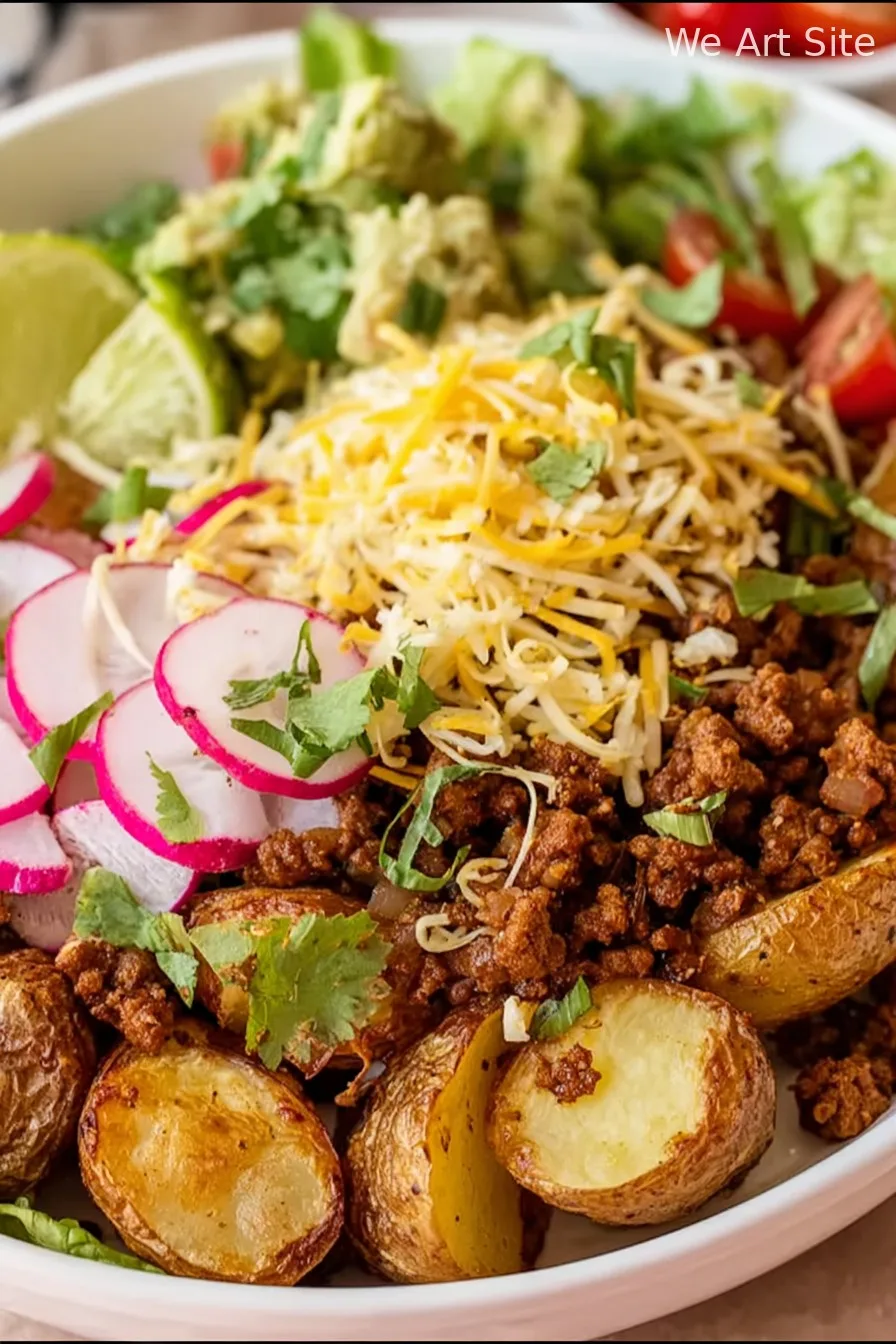 Crispy Potato Taco Bowls