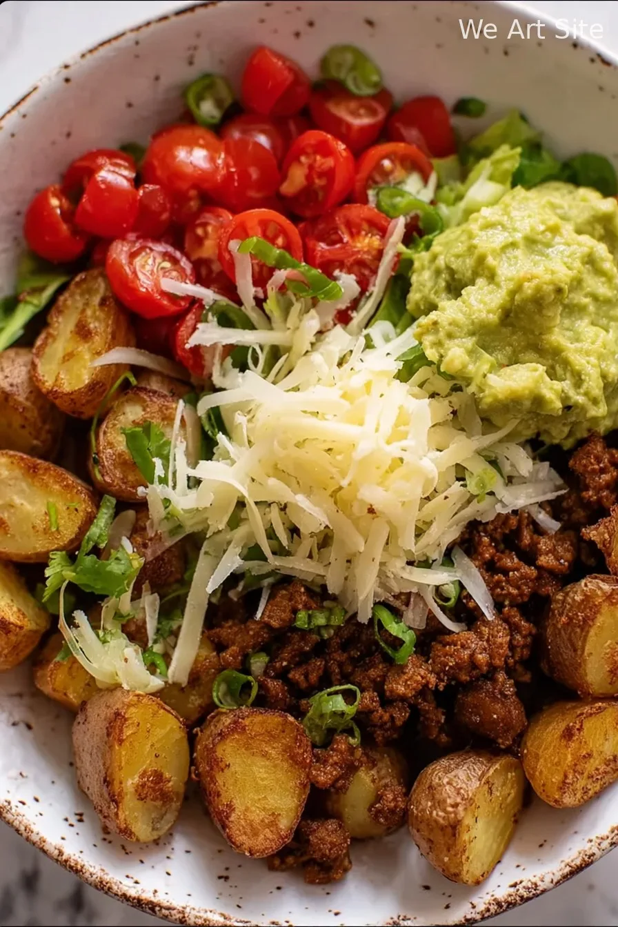 Crispy Potato Taco Bowls