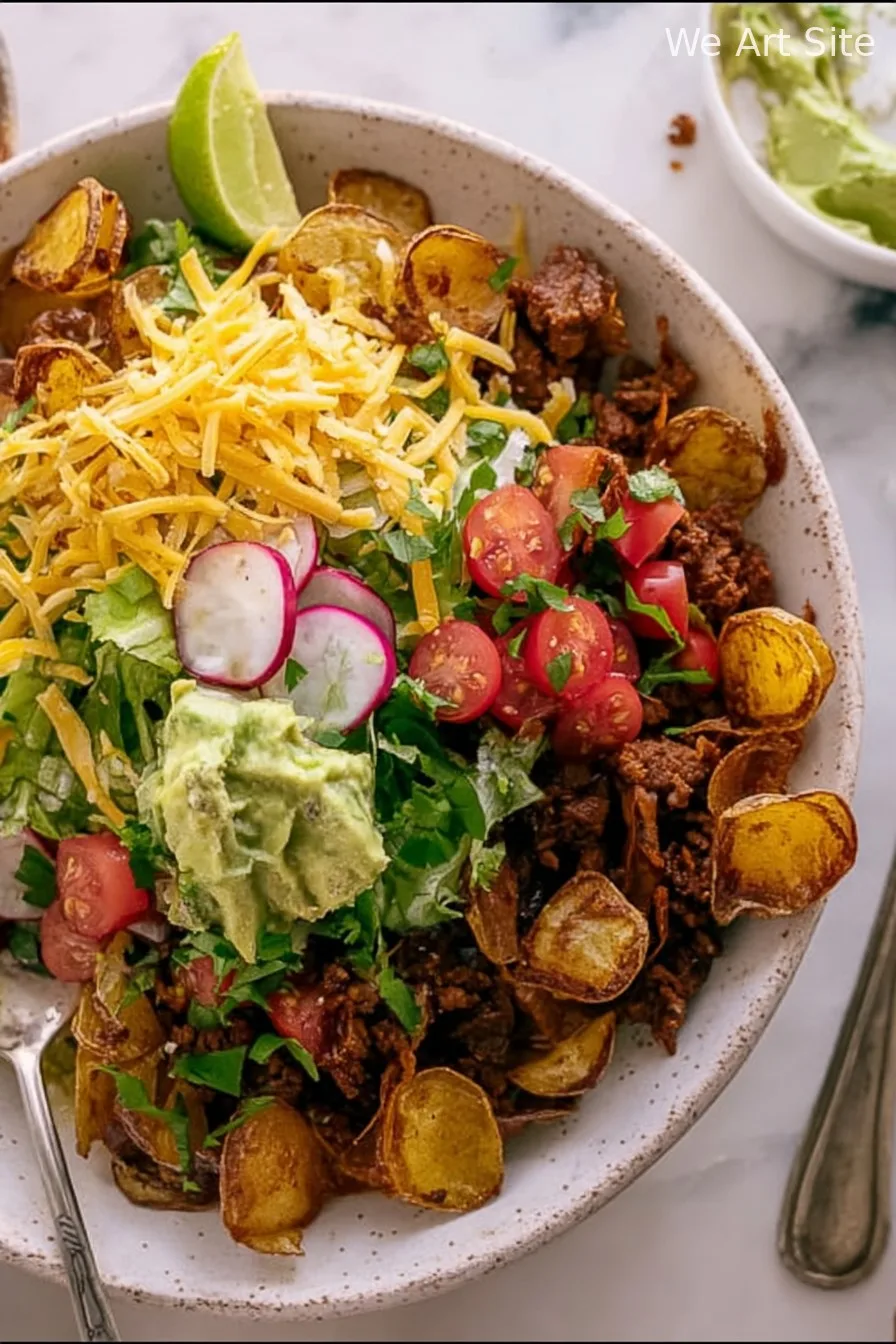 Crispy Potato Taco Bowls