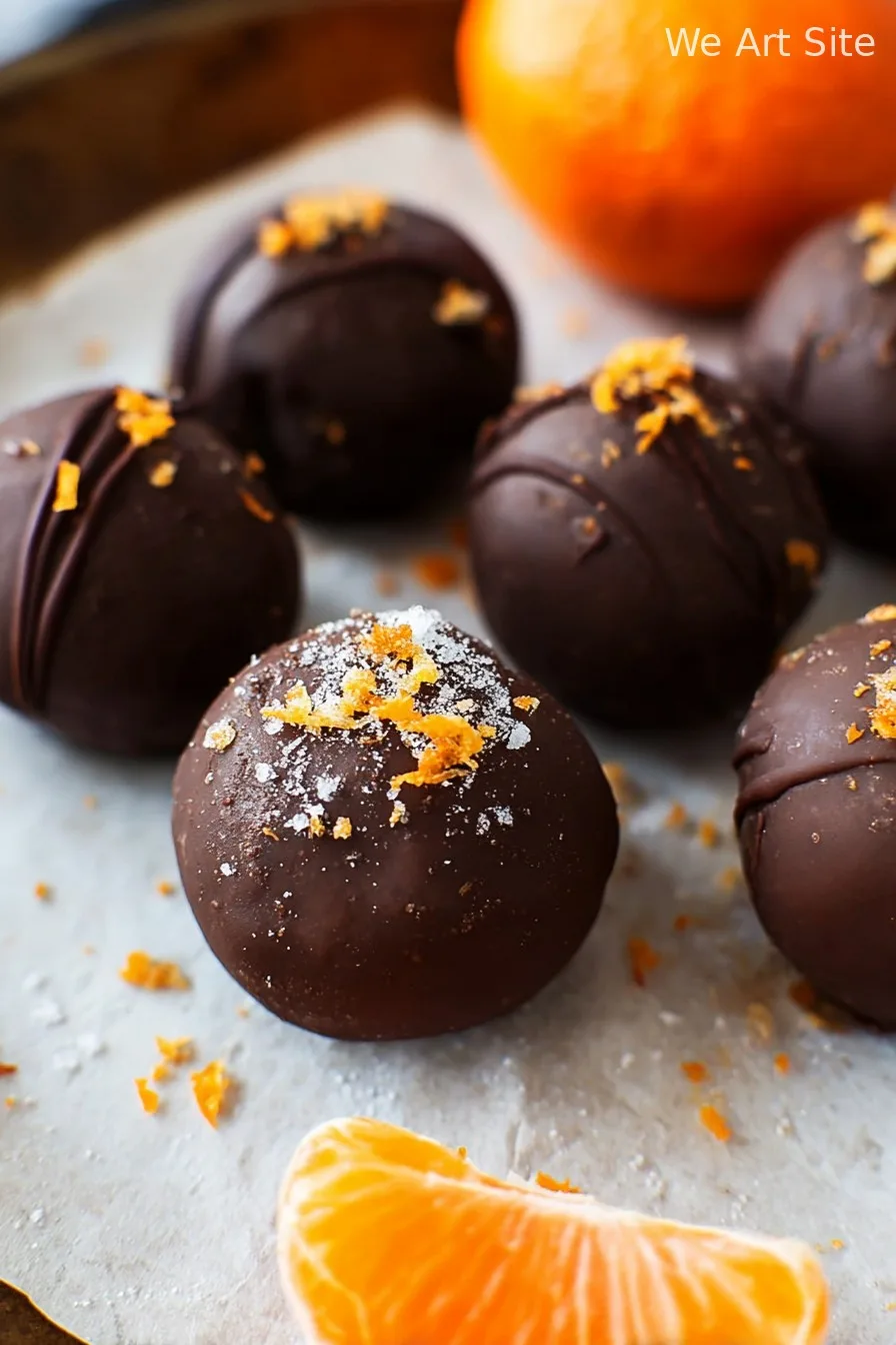 Healthy Dark Chocolate Orange Truffles Recipe
