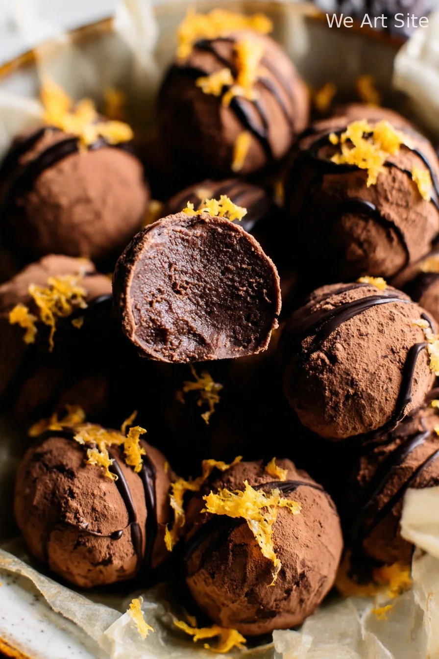 Healthy Dark Chocolate Orange Truffles Recipe