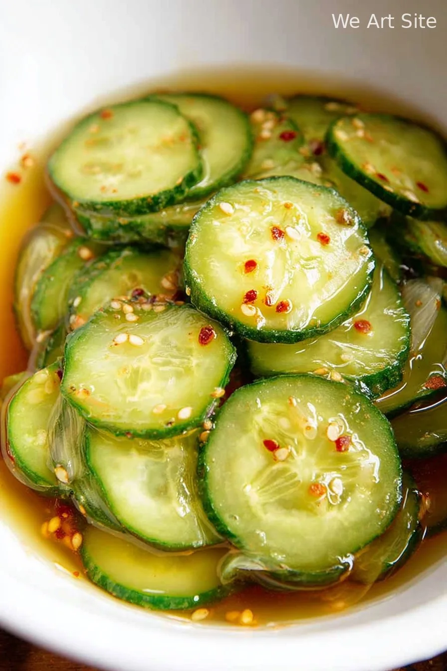Quick Asian Pickled Cucumbers