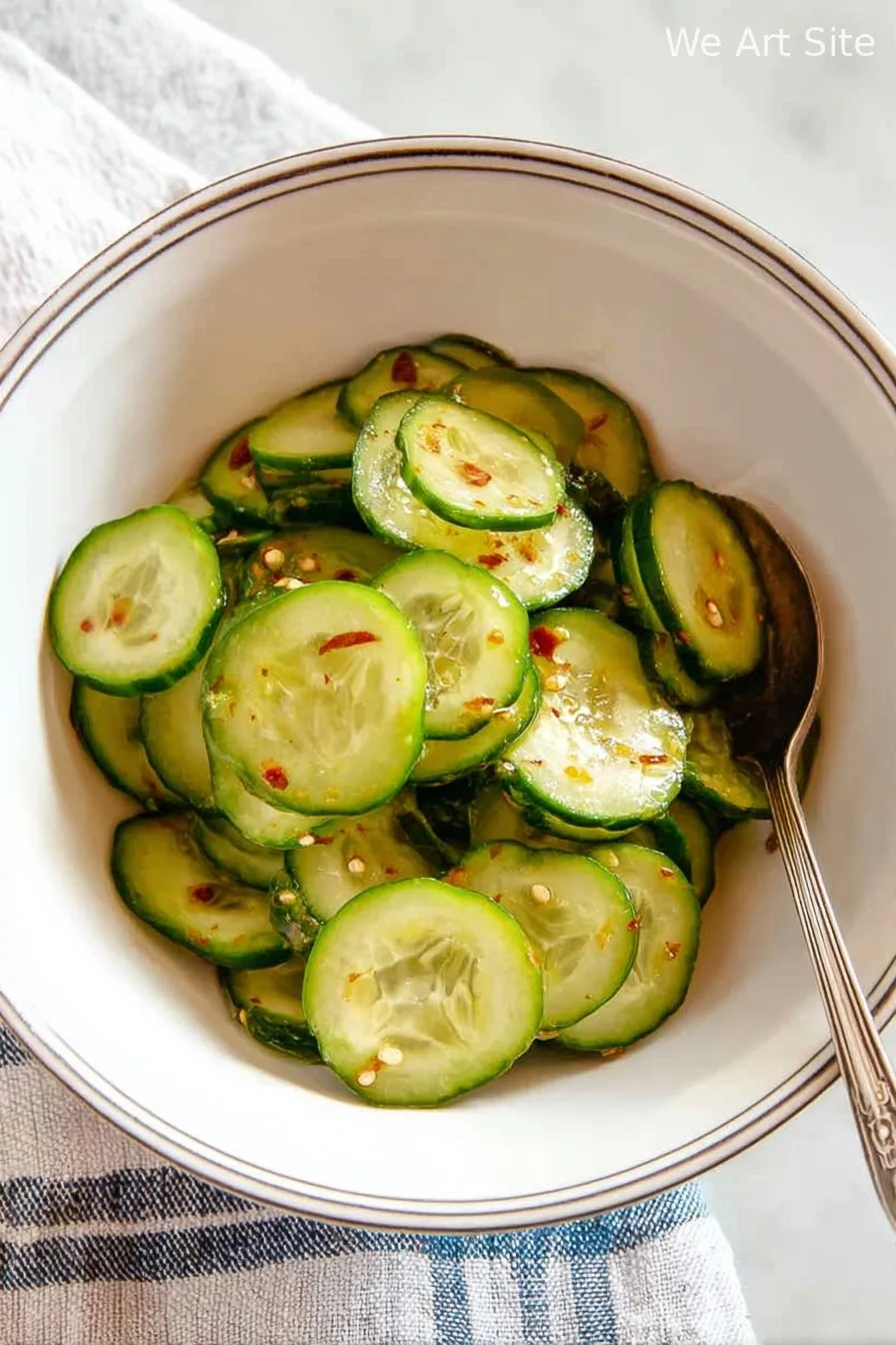 Quick Asian Pickled Cucumbers