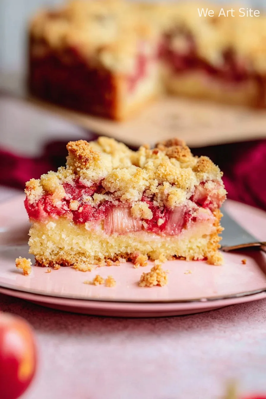 Rhubarb Crumble Cake