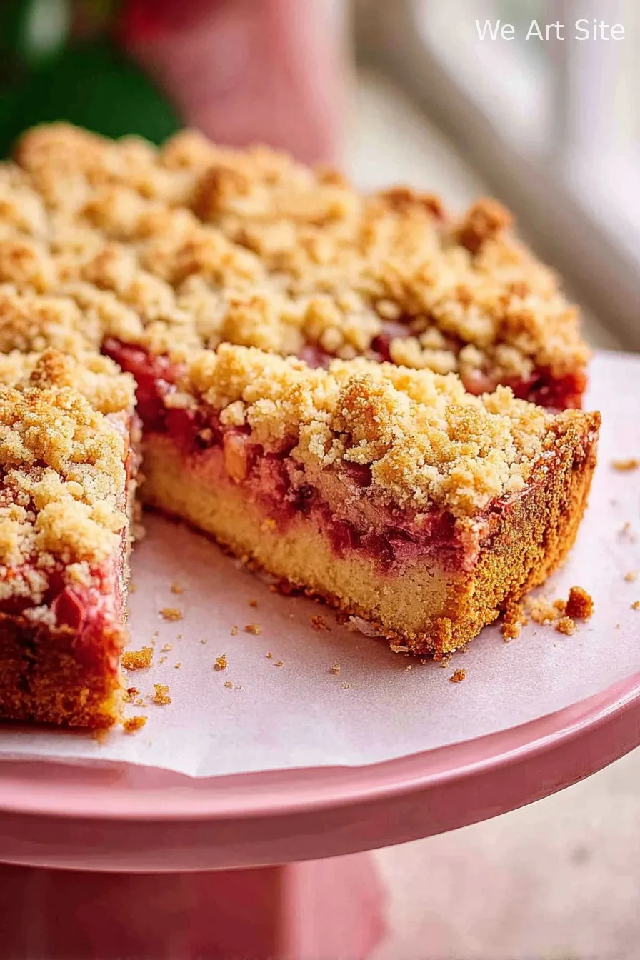Rhubarb Crumble Cake