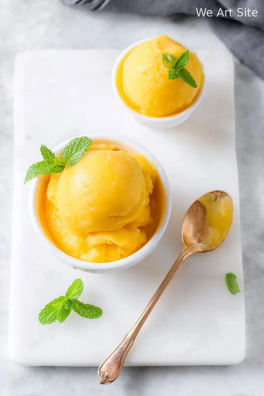 Easy 1-Minute Mango Sorbet