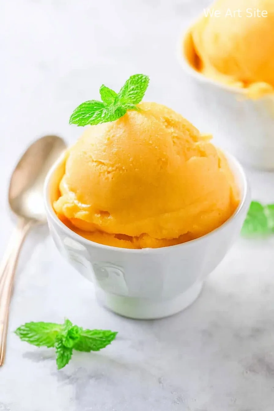 Easy 1-Minute Mango Sorbet
