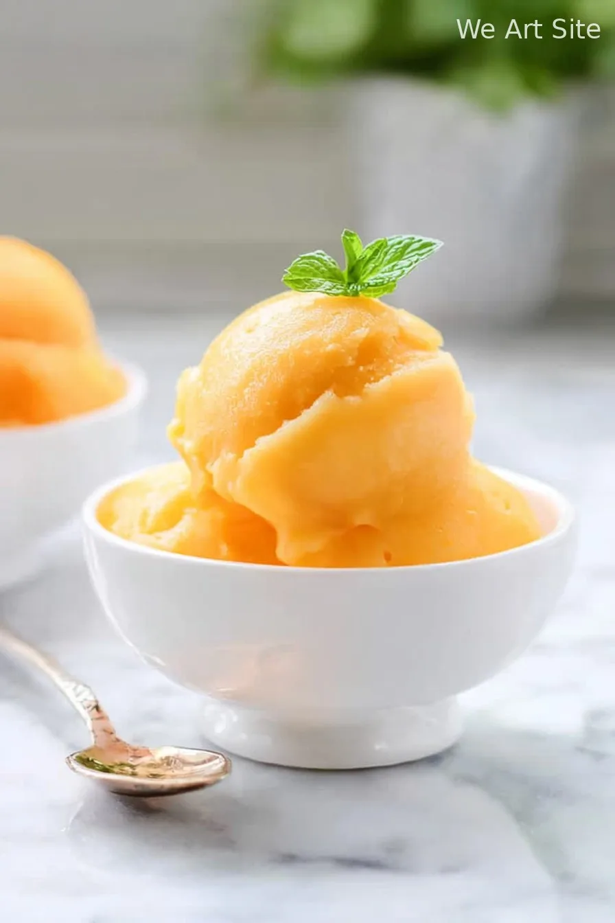 Easy 1-Minute Mango Sorbet