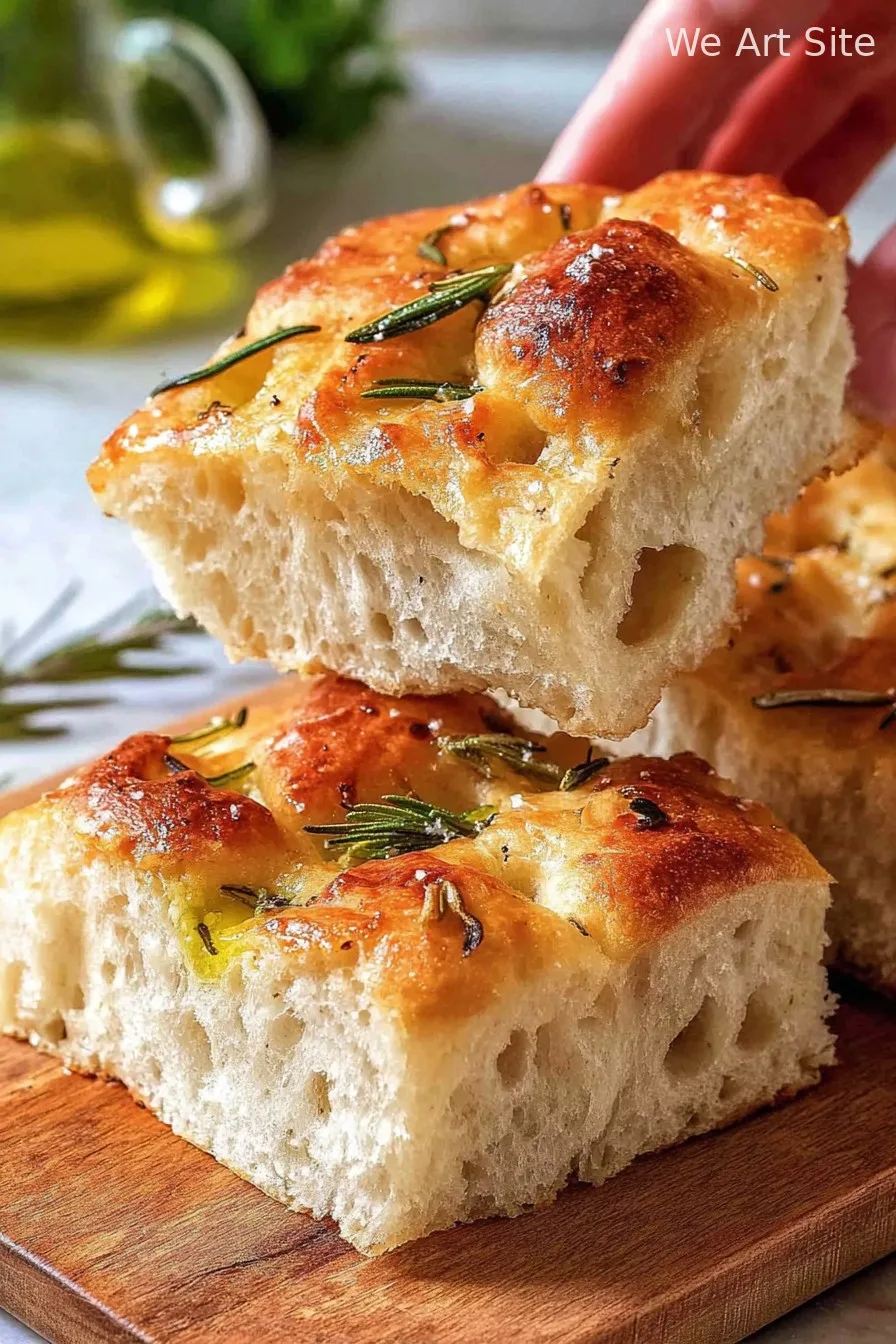 Easy Focaccia Bread (No Knead, One Bowl)