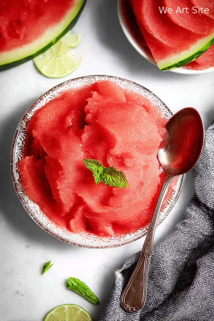 Homemade Watermelon Sorbet