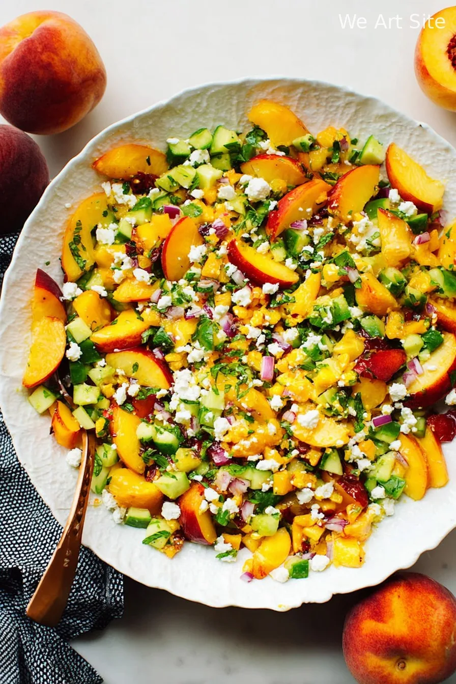 Peach Feta Salad
