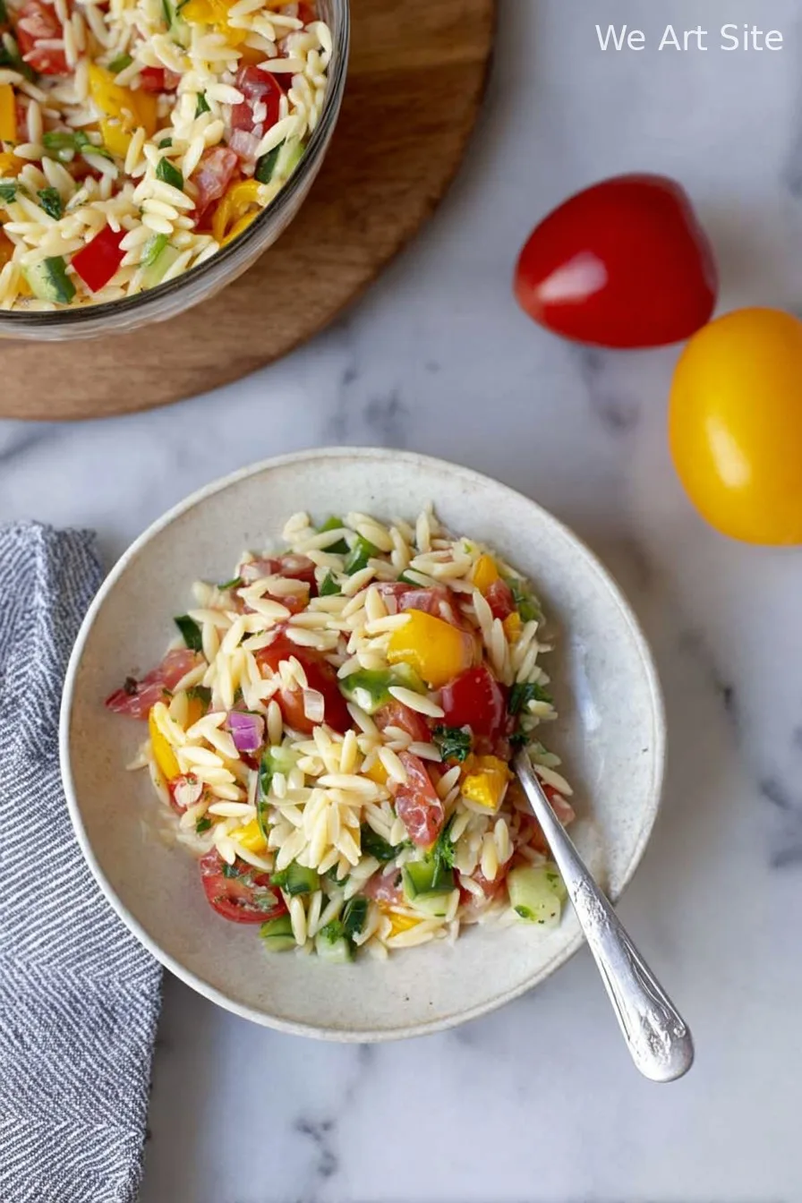 Rainbow Orzo Salad