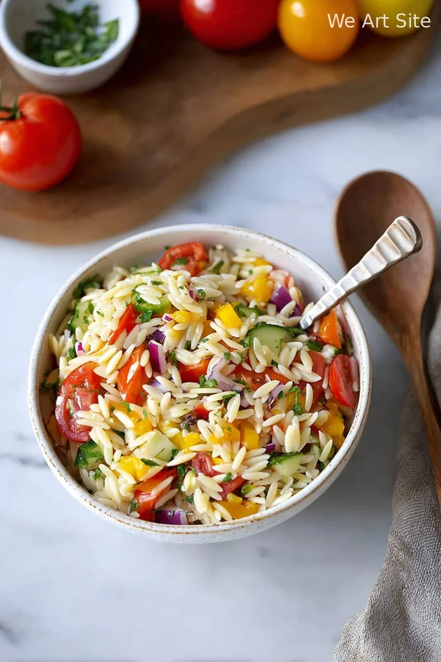 Rainbow Orzo Salad
