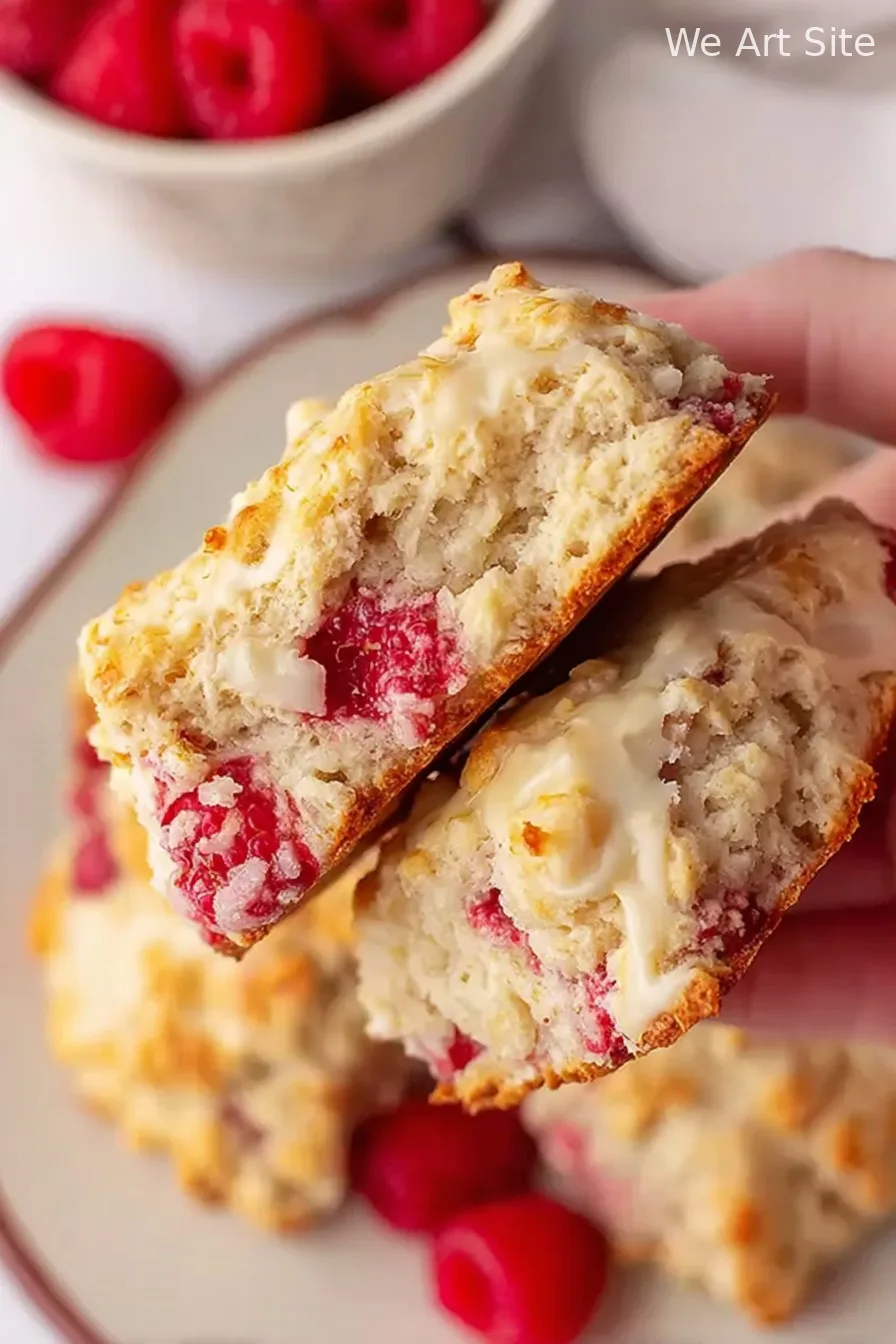 White Chocolate Raspberry Scones