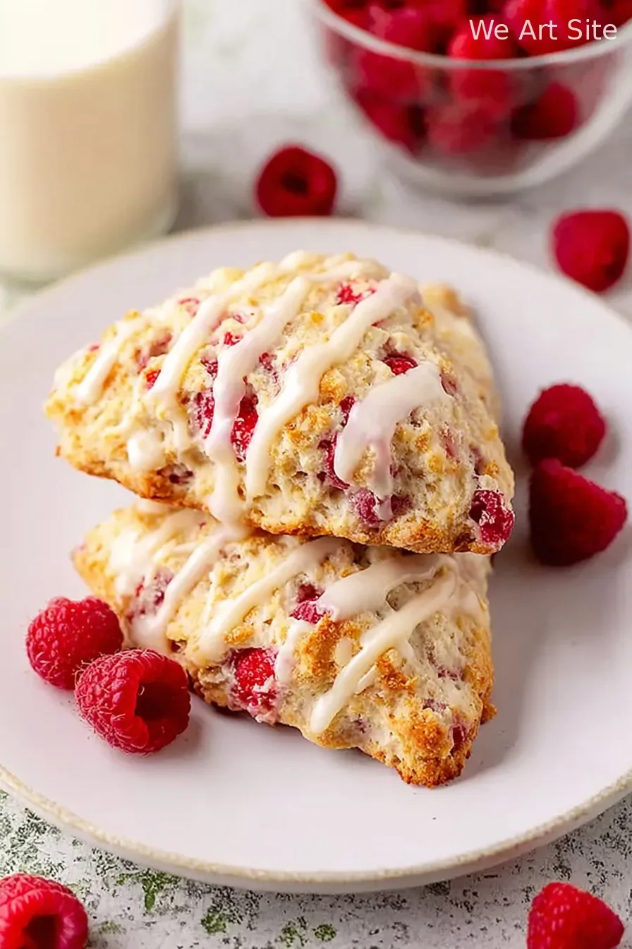 White Chocolate Raspberry Scones