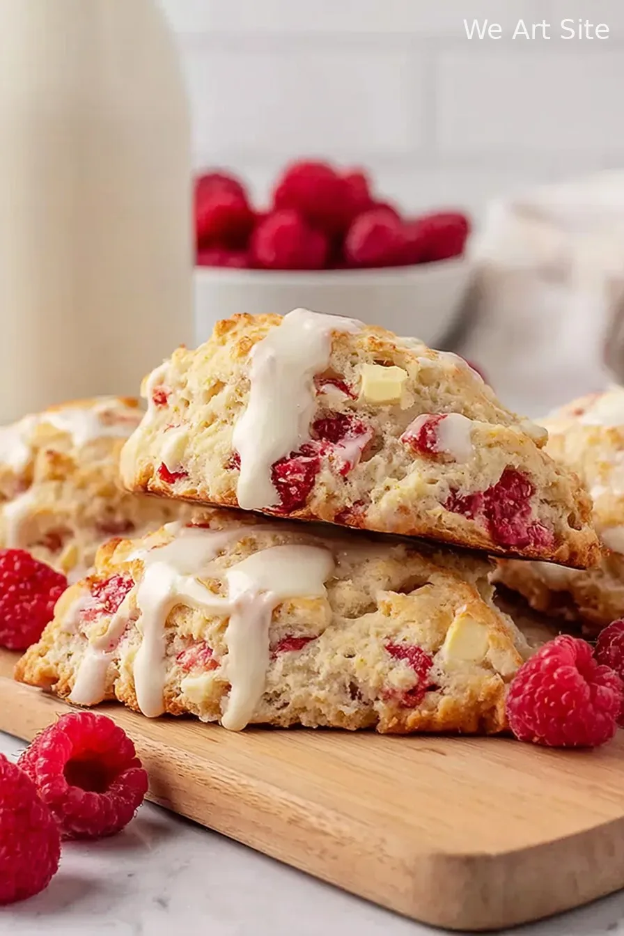 White Chocolate Raspberry Scones